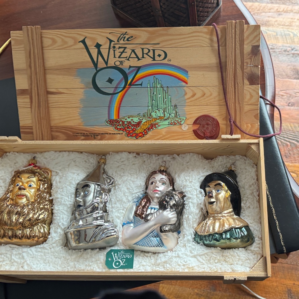 Wizard of Oz Ornament Set with Gold and Silver Accents